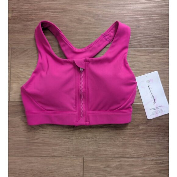 Athleta | Ultimate Zip Front Bra D-DD In Magenta - Picture 2 of 9